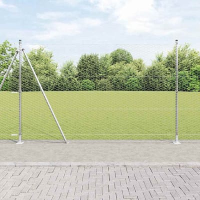 vidaXL zeshoekig gaashek met betonnen voetstuk 10 x 1,5 m Mesh