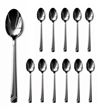 Tafellepels - set van 12 lepels - 20 cm - Vaatwasserbestendig - RVS - Soeplepels