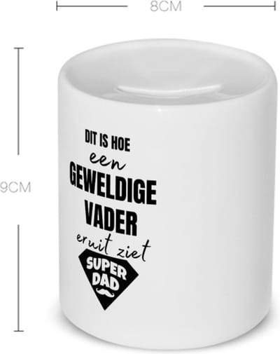 Akyol - dit is hoe een geweldige vader eruit ziet Spaarpot - Vader - papa - vaderdag - cadeau - verjaardag - kado - 350 ML inhoud