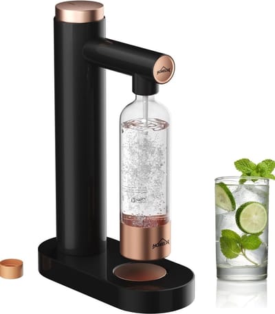 Homelux sodamaker - Bruiswatermaker - Bruiswatertoestel - Waterbruisapparaat - Zwart met goud