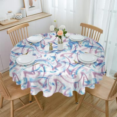 Abstract Verloop Rond Tafelkleed Festival Dineren Waterdicht Tafelkleed Tafelkleed Voor Bruiloftsfeest Decor 4pcs 33x48 Table mat gray