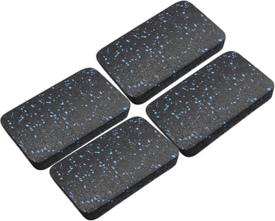 Loopband Mat - Fitnessmat Vloerbeschermer - Bescherming Thuisgym - Antislip Onderkant - 4 stuks - Blauw Zwart