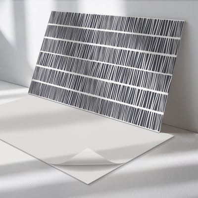 Wallfluent Vinyl Wandpaneel - Dynamisch lijnpatroon Zelfklevende Wandbekleding - 120 cm x 60 cm - Zwart Vinyl Wandpaneel - 1 stuk - Rechthoekig Wandbekleding Vinyl - Texturen Wandpaneel - Wandpaneel PVC - Wandpaneel Keuken en Badkamer