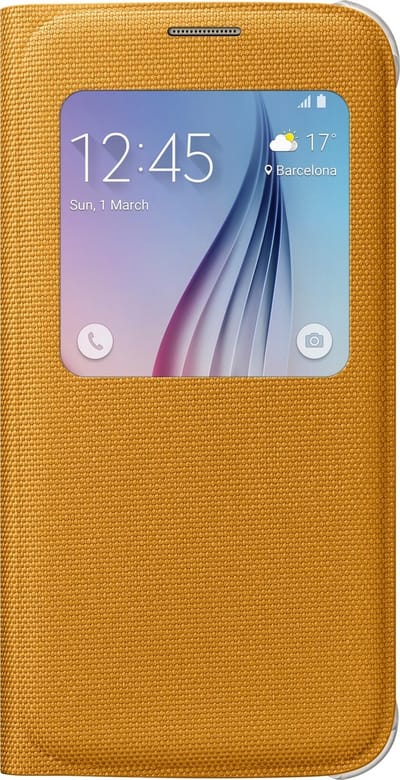 Samsung Galaxy S6 S-View Cover Fabric Yellow
