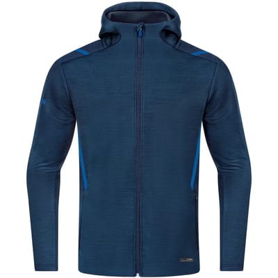 Jako Challenge Vrijetijdsvest Met Kap Heren - Marine Gemeleerd / Royal | Maat: 3XL
