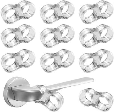 Dailygoods- Deurstopper Transparant PVC - Deurgreep Bescherming - Bumper/Buffer - Schadepreventie Muur - Eenvoudig te Installeren - 10 Stuks - Deurbuffer