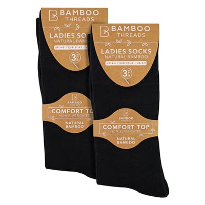 6-Pack Dames Bamboe Niet-Elastische Sokken Zacht Ademend Dagelijks Comfort