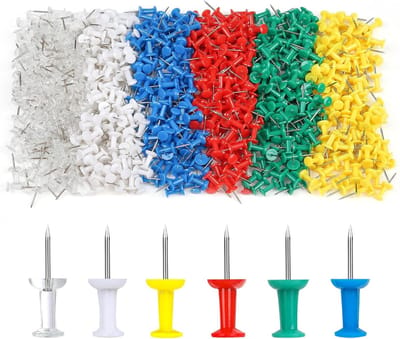 Kleurige Duimspijkers voor Prikborden - 720 Stuks Decoratieve Push Pins voor Foto's, Kaarten en DIY Projecten