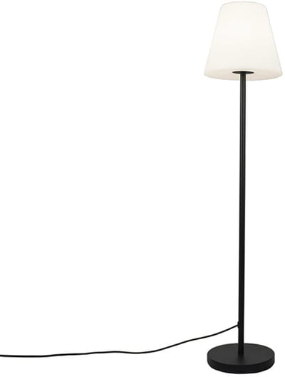 QAZQA virginia - Design Vloerlamp | Staande Lamp - 1 lichts - H 150 cm - Zwart - Buitenverlichting