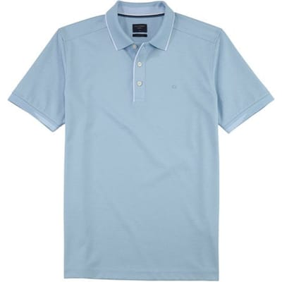 OLYMP Polo Casual - modern fit polo - lichtblauw