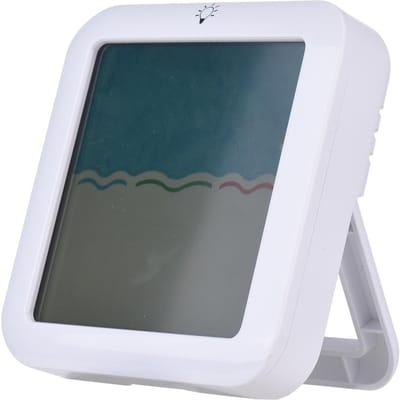 Thermomètre de piscine à énergie solaire avec éclairage d'ambiance RVB, capteur de température de piscine, flottant RVB black