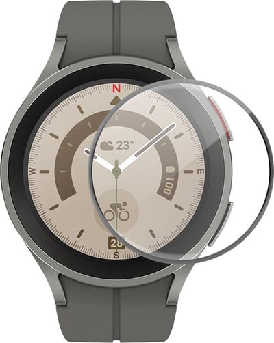 By Qubix - Screen protector - Full cover - Geschikt voor de Samsung Galaxy Watch 5 Pro - 45mm