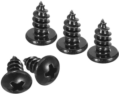 Allecta - Zelftappende schroeven 50 stuks, roestvrij staal 304, ronde kop, 5x10mm, houtbewerking.