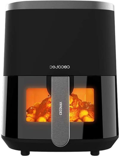 Airfryer met Raam - Heteluchtoven Frituurpan - Gezond Koken - PerfectCook Technologie - 4 Liter - Zwart