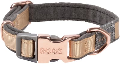 Rogz Urban Halsband Goud&Grijs&Rosé - Hondenhalsband - Xs