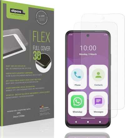 dipos FLEX – 2x Matte Screenprotector geschikt voor SPC Zeus 2 Elite | Volledige Schermbescherming | Case-Friendly