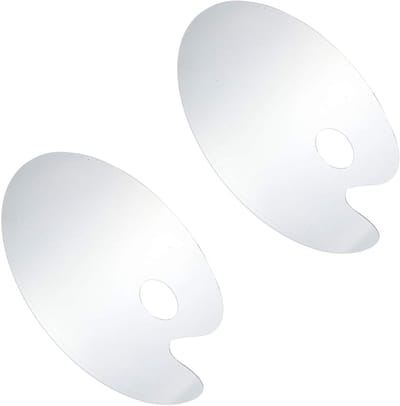 Set van 2 Ovale Mengpaletten voor Acrylverf - Dikke Transparante Paletten voor DIY Kunst en Schilderen 30x20cm