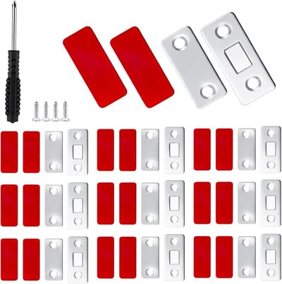 Set van 10 Deurmagnets, Ultra-Dunne Magnetische Sluitingen voor Keukenkastdeuren, Ideaal voor Veilig Sluiten en Gemakkelijk Gebruik