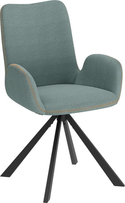 HOMAVO YZ7 Stoelenset – 2 stuks – Eetkamerstoelen met armleuningen – 360° draaibaar – Modern & Comfortabel – Stoffen of Vintage kunstleer – 56x59x82 cm
