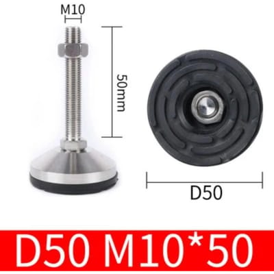 4 stuks roestvrij staal antislip balans ondersteuning voet cup verstelbare zware vaste voet voor industriële machines meubels Dia 50xM10x50mm