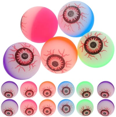Dailygoods- Bouncy Balls 10 Stuks - 32 mm - Halloween Accessoires - Griezels - Speel Ballen - Kunststof - Perfect voor Snoepzakjes - Speelballen