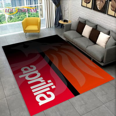 HD Aprilia Racing Motorfiets Logo Tapijt Vloerkleed voor Thuis Woonkamer Slaapkamer Bank Deurmat Decor, kinderkamer Vloerkleed Antislip Vloermat 3D 70x100cm