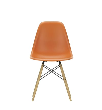 Vitra - DSW Eames Plastic Sidechair - roestoranje RE - honingkleurig essenhout