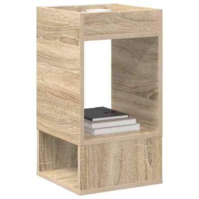 vidaXL - Bijzettafel - 2 - st - Sonoma - Eik - 30 - x - 30 - x - 56 - cm - Bewerkt - hout