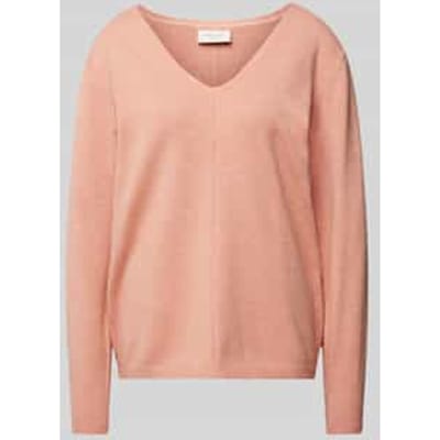 Gebreide pullover met V-hals, model 'Claura'