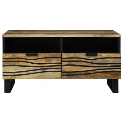 vidaXL - Salontafel - Naturel - 80 - x - 54 - x - 40 - cm - Bewerkt - hout