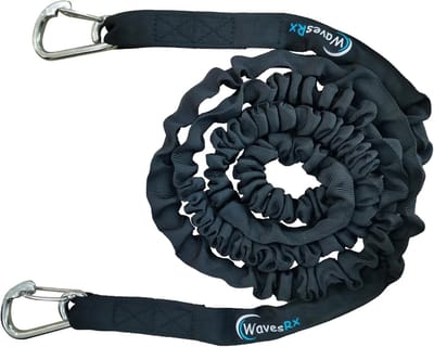Bungee Lijn - Boot Touw - Watersporten Vastzetten - Vlakke Constructie - 35 cm - Zwart