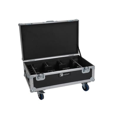 Roadinger Case für 6x AKKU UP-4 Ladefunktion und Rollen - Case voor effect
