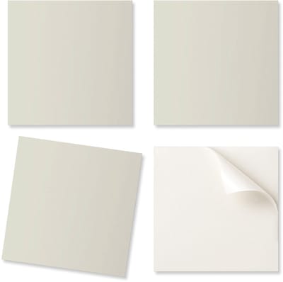 Zelfklevende vinyltegels met print, lichtbeige kleur, 20x20x20 cm