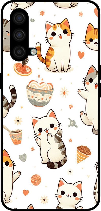 Smartphonica Telefoonhoesje Geschikt voor OnePlus Nord CE met katten opdruk - TPU backcover case cat design geschikt voor OnePlus Nord CE