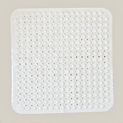 Extra grote vierkante antislip douchemat 80x80cm met voetmassage