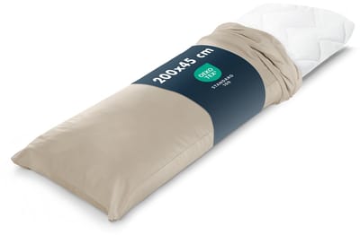 Blumtal Zijslaper Kussen 45 x 200 cm - Oeko-TEX gecertificeerd Borstvoedingskussen - Zwangerschapskussen met aanpasbare vulling - Comfortkussen voor Volwassenen - Zijslaper Kussen - Lichaamskussen - met Kussensloop