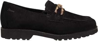 Sioux zwarte suède dames loafers - Meredith 757 H