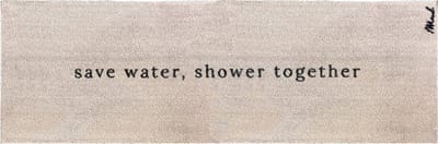 Mad About Mats - ALBERT - badkamermat - save water shower together - droogloop/touch - wasbaar - 50x150cm