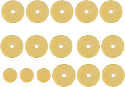 Fluit Pads - Muziek Pads - Instrument Reparatie - Zacht Vilt Materiaal - 16 Stuks - Geel