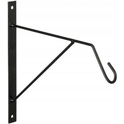 Support support pour pot de fleurs décoratif en acier noir 30 cm 1 pièce