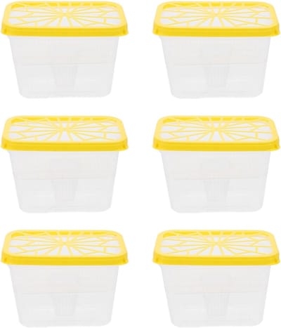 Vocht Absorberende Emmer - Vochtvreters Herbruikbaar - Kast en Lade - Compact en Efficiënt - 15x10x9.5 cm - Geel