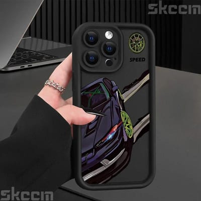 Mode Auto Patroon Siliconen Telefoonhoesje Voor iPhone 16 Pro Max 15 14 11 12 13 7 8 16 Plus XS X XR Mat Schokbestendig Zacht Hoesje iPhone 16