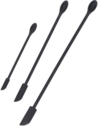 Dailygoods- Make-up Spatel - 3 Stuks - Siliconen/Voedselveilig - Herbruikbaar - Hygiënisch - Dunne Randen - Geschikt voor Cosmetica - Keukengereedschap