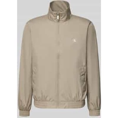 Calvin Klein Long Sleeve Unfilled Nylon Harrington Vintage Khaki Maat: S | Lichte Jassen Outlet | Heren | Bruin