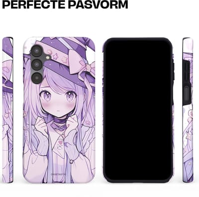 Casetastic hoesje geschikt voor Samsung Galaxy A16 - Dubbellaagse bescherming - Strik en Staren - Fashion Case - Lila Lichtgrijs Wit Lichtroze