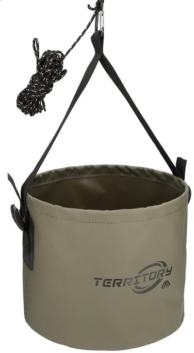 Mikado Opvouwbare Wateremmer – Visemmer met Touw – Karpervissen – Bait Bucket – 28×28×25 cm