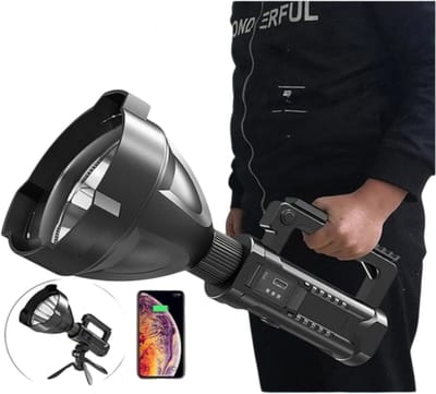 P90 Professionele Draagbare Krachtige Led Zaklamp - 1000m Reikwijdte Met Draagbeugel Handvat - 100.000 Lumen Zoeklicht - Usb Oplaadbare Spotlight - IPX6 Waterdichte Looplamp
