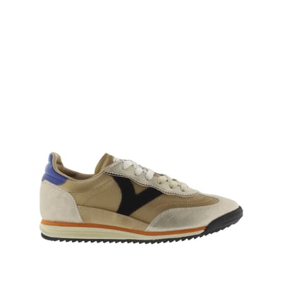Metallische nylon sneakers met gespleten leer voor dames Victoria Saturno