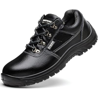 Chaussures d'assurance travail, Légères et Respirantes, Embout en Acier Anti-écrasement et Anti-perforation, Semelle PU à Plaque d'Acier, Chaussures de Travail de Sécurité 37