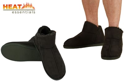Heat Essentials - Pantoffels Heren - Donkergroen - 41/42 - Heren Pantoffels - Sloffen Heren - Ook als Dames Pantoffels beschikbaar